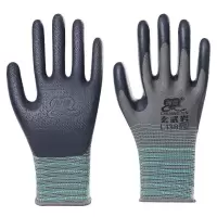 创信L138-灰纱款 12双装 创信L128压纹橡胶手套劳保防滑耐磨耐用工作透气建筑工地防护干活