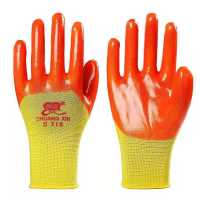 创信S318(12双) 创信S318手套劳保耐磨工作耐用防水防滑牛筋PVC橡胶塑胶乳胶半挂