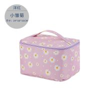 粉色小雏菊 韩版小雏菊饭盒袋保温包大容量包手拎小学生上班族午餐饭袋便当包