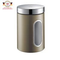 咖金色 德国wesco威士克不锈钢透明开窗储物罐密封罐储物瓶密封瓶保鲜盒