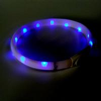 蓝色 尺寸65*2 可裁剪 宠物灯遛狗狗夜间防走失灯防丢灯发光灯吊坠项圈夜光用品配饰品