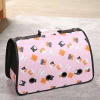 普通款粉色猫咪猫包 均码0-15斤宠物适用 猫包外出便携大容量背包斜挎外出包透明侧开门手提猫背包外出猫包