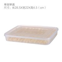 大号1层饺子盒(长度28cm) 饺子盒冻饺子多层家用保鲜盒冰箱收纳盒饺子托盘速冻放馄饨盒子