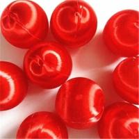 直径1.8厘米红色1包20个 DIy手工绣球宫灯灯笼装饰端午节粽子饰品材料 丝光球 丝波球 丝球