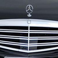(立标款)前小标(奔驰白钻) 适用于镶钻奔驰前小标C200LGLCGLACSLKCLSEB系车标改装饰车贴钻石