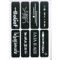 模板001 自选五张模板 洗不掉ins纹身贴防水男女社会半永久果汁纹身膏持久刺青仿真神器