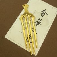 封油保色金 2个 合金配件 97mm四齿发梳插梳 DIY古风饰品汉服发簪步摇发饰材料
