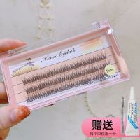 9mm鱼尾朵毛(送胶水+镊子) 涵贝尔鱼尾A型混装假睫毛 嫁接睫毛夹心芭比假睫毛自然单簇仙女毛