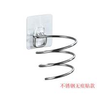 银色简易款+免钉胶贴 免打孔太空铝电吹风机架壁挂架浴室置物架卫生间收纳厕所风筒架