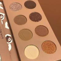 啵啵熊眼影盘 DANLINI丹黎纳啵啵熊眼影盘8色珠光哑光亮晶晶学生少女日常大地色