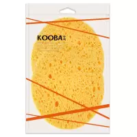 一包2片 洁面扑里面有水份 谷芭kooba天然木浆洗脸扑加厚洗面扑洗脸海绵洁面扑2片装脸部清洁
