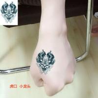 小龙狮头 一张 割线艺妓刺青色防水纹身贴男女款手臂花臂小腿持久仿真线条刺青贴