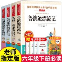 必读版[赠考点手册] 鲁滨逊漂流记[原汁原味]无赠品 鲁滨逊漂流记六年级下册必读正版尼尔斯骑鹅旅行记汤姆索亚历险记