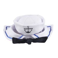 B019海军套装 春秋款猫咪小犬帽子潮流帽子时尚个性宠物帽子围脖