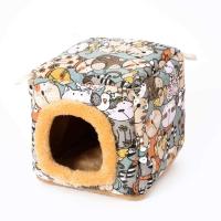 方形-花型随机 均码 四季小型宠物窝仓鼠窝荷兰猪小兔子窝豚鼠窝蜜袋鼯窝活体小宠用品