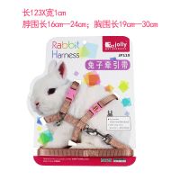 JP119巧克力色 Jolly祖莉兔子牵引带 牵引绳 背带 溜兔绳 有铃铛混三色JP119