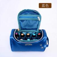 蓝色(不含精油) 多特瑞收纳包大容量精油包便携手拿袋化妆包椰子油手提丝绸复合
