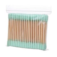 袋装绿色100只 棉签竹木木棒脱脂化妆棉棒棉球棉花棒一次性掏耳朵卸妆棉花签绵签