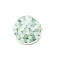 精选12MM/5颗 冰种翡翠散珠天然浅绿巴山玉石珠子diy手工半成品男女款手链项链