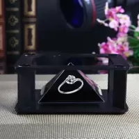沉静黑 灰玻纤 手机3D全息投影仪 镀全息膜金字塔裸眼34D影像 送2.5次元动漫