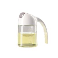 300ml带刻度(1只装) 自动开合油壶家用玻璃防漏酱油壶油瓶储油罐大小号调味品油醋