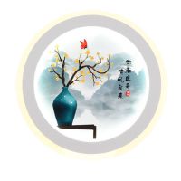 花瓶款/18W内白外黄 现代简约卧室床头灯LED壁灯创意客厅背景墙灯北欧过道走廊玄关
