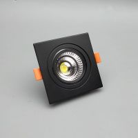 黑壳白光6000k 单头3w开孔7.5-8cm led长方形开孔双头射灯嵌入式客厅过道cob聚光可调角度斗胆节能灯