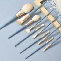 蓝桥10支装裸刷+[赠美妆蛋1只] 花样套刷10支蓝桥化妆刷套装粉底刷初学者眼影刷软毛化妆刷带刷包