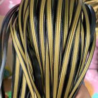 黑边金色扁线(单面 pe塑料仿藤条扁藤修补吊篮藤椅编筐diy编织手工材料
