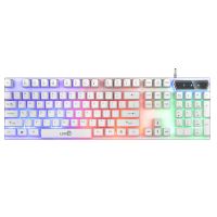 [键盘] 白七彩 电脑键盘鼠标套装 有线发光游戏鼠标键盘套装 有线键盘鼠标套装