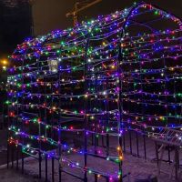 八彩 5米50灯【电池款】 户外小夜灯led彩灯闪灯满天星七彩灯闪光灯小灯泡串灯房间装饰灯