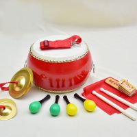 3寸羊皮鼓 3/5/6寸鼓/8/9/10寸牛皮鼓儿童玩具敲锣鼓幼儿园小鼓敲打鼓乐器