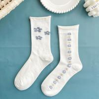 二双组合一 长袜子女韩版中筒夏季薄款女白色ins潮百搭简约可爱秋冬学生袜子