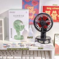 [三档]黑色可调节喷雾风扇[送贴纸] 单个风扇[彩色简约包装盒] 喷雾制冷小风扇迷你可充电便携式手持电风扇小型学生随身u