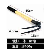 锻打二齿锄 锰钢小锄头家用农具两用野菜锄头种菜松土园林艺翻地神器工具户外