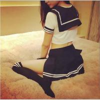 上衣+百褶裙[不含袜] S码[80-95斤] 情趣内衣骚学生制服诱惑火辣汉服蕾丝透明宫廷日系水手服冬季服装