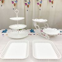 四件套2 宝宝周岁生日蛋糕托盘摆台满月甜品台装饰道具布置摆件点心展示架