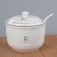 小天鹅 5.2寸 1斤 带勺 大号调料瓶调味罐创意调味瓶盒厨房用品盐罐辣椒罐家用猪油罐油壶