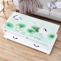 仙鹤 60*60CM pvc茶几垫长方形桌布防水防烫防油软玻璃桌面保护膜电视柜餐桌垫