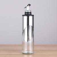 亮银色 380ML单支体验装(送字帖漏斗) 酱油醋瓶可视大容量油壶防尘防漏家用不锈钢油瓶玻璃刻度油壶套装
