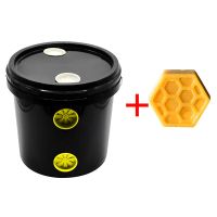 诱蜂桶+诱蜂蜡 诱蜂桶黑色塑料桶蜂蜡招蜂水野外捕蜂器土蜂中蜂专用笼不透光无味