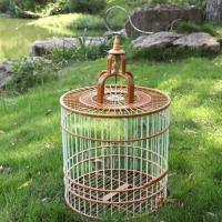 一代裸笼(无配件、送钩子) 画眉鸟笼大号精品塑钢鸟笼八哥鹩哥四喜鸟笼塑料鸟笼平顶笼子配件