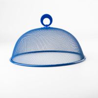 24CM铁艺菜罩[混色]单个装 防苍蝇蟑螂饭菜罩子菜盖圆形食物罩不锈钢饭碗遮菜罩厨房家用小号