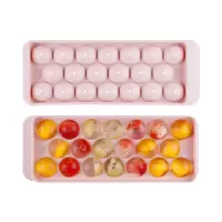 20孔圆形模具(颜色随机发) 家用冰箱创意20格圆形空心冰制冰格冻冰球布丁果冻冰淇淋冰块模具