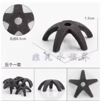 玫红色 小海星 繁殖罐宝蓝白金迷你鹦鹉鱼产卵鳌虾窝躲藏短鲷躲避屋陶罐繁殖屋