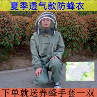 L码(165厘米以下) 连体防蜜蜂衣服养蜂面罩蜂帽送羊皮手套夏季防晒透气舒适防峰防蛰