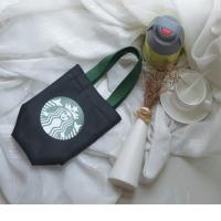 小款黑色 防水尼龙布焖烧杯通用杯套水杯袋子手提袋保温杯水瓶保护套便当包