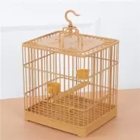 标准配置 塑料方笼方形高档配件生头专用精品大号洗澡鸟笼子画眉鸟鸟笼全套