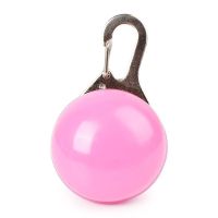 粉 电池款 宠物LED狗狗发光吊坠泰迪夜光防走失丢灯狗牌猫咪铃铛夜间遛狗灯