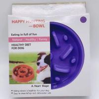 紫色 普通型防噎碗[8色可选] 宠物用品防噎慢食碗狗盆狗狗喝水器不湿嘴双碗狗粮食盆泰迪狗碗